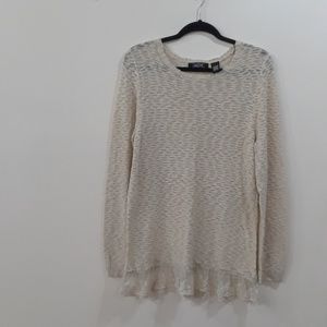 Knit sweater with lace